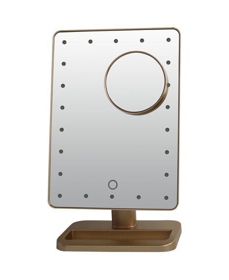 LED Light Up Mirror - Gold